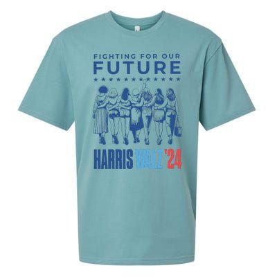 Harris Walz Waltz 2024 Harris Walz Future Button Election Gift Sueded Cloud Jersey T-Shirt