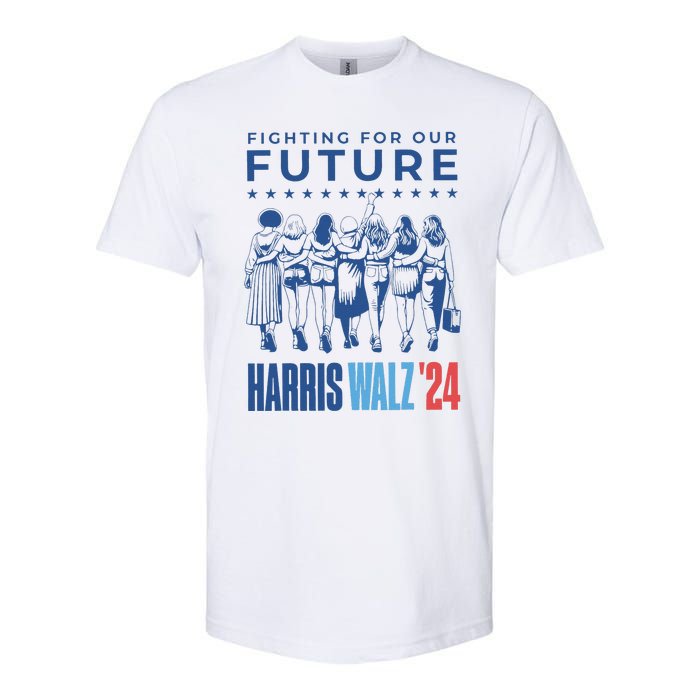 Harris Walz Waltz 2024 Harris Walz Future Button Election Gift Softstyle CVC T-Shirt