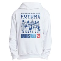 Harris Walz Waltz 2024 Harris Walz Future Button Election Gift Urban Pullover Hoodie