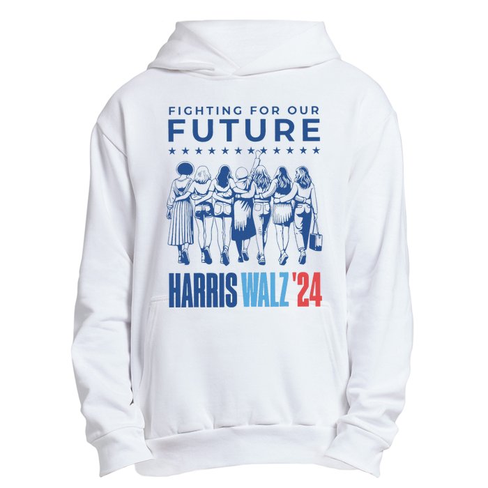 Harris Walz Waltz 2024 Harris Walz Future Button Election Gift Urban Pullover Hoodie