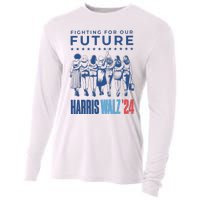 Harris Walz Waltz 2024 Harris Walz Future Button Election Gift Cooling Performance Long Sleeve Crew