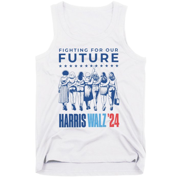 Harris Walz Waltz 2024 Harris Walz Future Button Election Gift Tank Top