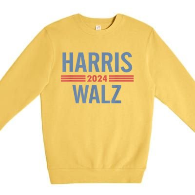 Harris Walz Waltz 2024 Vintage Style Kamala Harris Tim Walz Premium Crewneck Sweatshirt