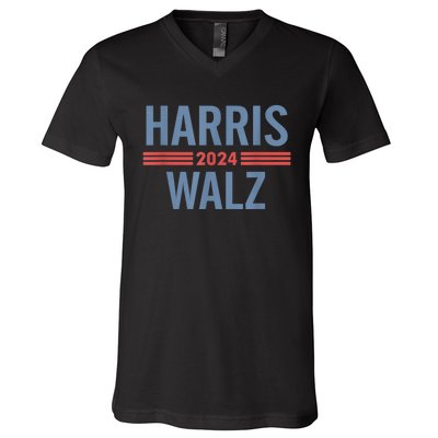 Harris Walz Waltz 2024 Vintage Style Kamala Harris Tim Walz V-Neck T-Shirt