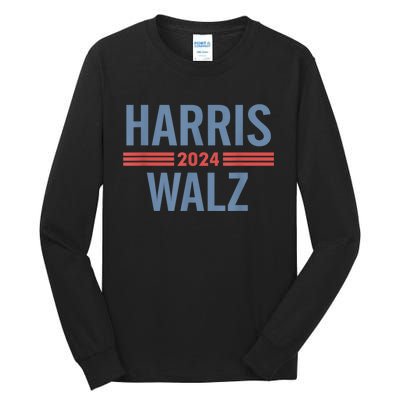 Harris Walz Waltz 2024 Vintage Style Kamala Harris Tim Walz Tall Long Sleeve T-Shirt