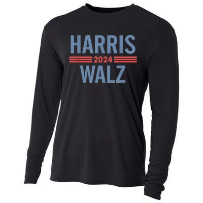 Harris Walz Waltz 2024 Vintage Style Kamala Harris Tim Walz Cooling Performance Long Sleeve Crew