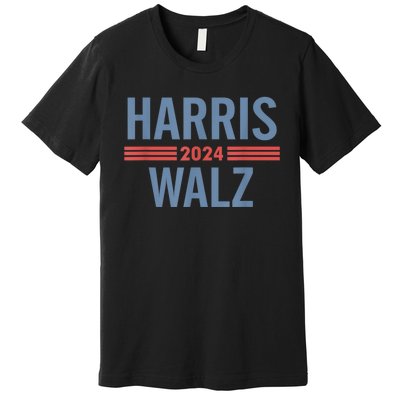 Harris Walz Waltz 2024 Vintage Style Kamala Harris Tim Walz Premium T-Shirt