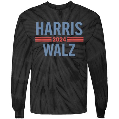 Harris Walz Waltz 2024 Vintage Style Kamala Harris Tim Walz Tie-Dye Long Sleeve Shirt