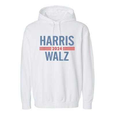 Harris Walz Waltz 2024 Vintage Style Kamala Harris Tim Walz Garment-Dyed Fleece Hoodie