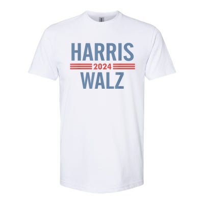 Harris Walz Waltz 2024 Vintage Style Kamala Harris Tim Walz Softstyle CVC T-Shirt