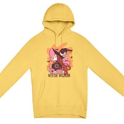 Halloween Witch Woman Gift For Women Girl Premium Pullover Hoodie