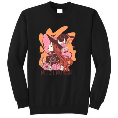 Halloween Witch Woman Gift For Women Girl Sweatshirt