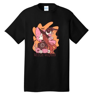 Halloween Witch Woman Gift For Women Girl Tall T-Shirt