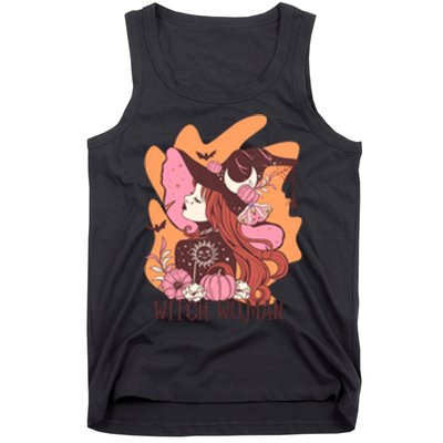 Halloween Witch Woman Gift For Women Girl Tank Top