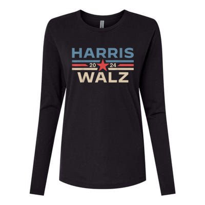 Harris Walz Waltz 2024 Vintage Style Kamala Harris Tim Walz Womens Cotton Relaxed Long Sleeve T-Shirt