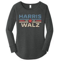 Harris Walz Waltz 2024 Vintage Style Kamala Harris Tim Walz Women's Perfect Tri Tunic Long Sleeve Shirt