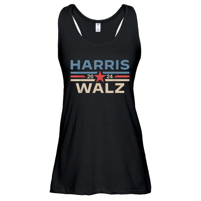 Harris Walz Waltz 2024 Vintage Style Kamala Harris Tim Walz Ladies Essential Flowy Tank