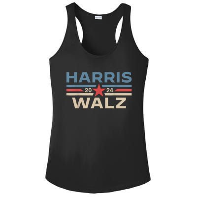 Harris Walz Waltz 2024 Vintage Style Kamala Harris Tim Walz Ladies PosiCharge Competitor Racerback Tank