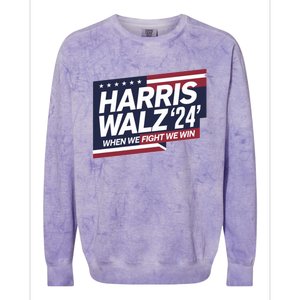 Harris Walz When We Fight We Win Together We Succeed Gift Colorblast Crewneck Sweatshirt