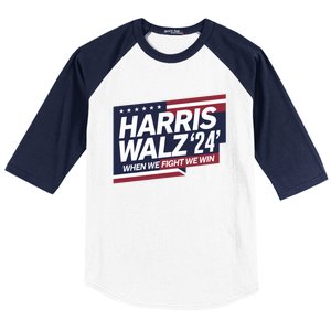 Harris Walz When We Fight We Win Together We Succeed Gift Baseball Sleeve Shirt