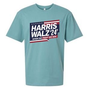 Harris Walz When We Fight We Win Together We Succeed Gift Sueded Cloud Jersey T-Shirt