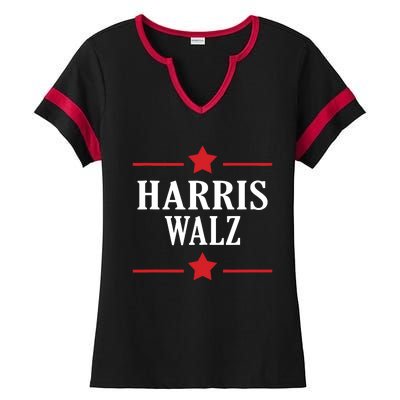 Harris Walz Waltz Democrats 2024 Kamala Harris Tim Walz Ladies Halftime Notch Neck Tee