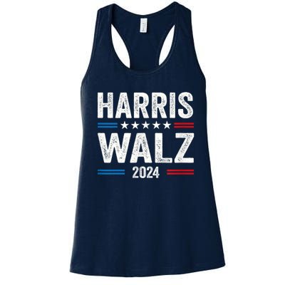 Harris Walz Waltz 2024 Vintage Style Kamala Harris Tim Walz Women's Racerback Tank