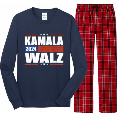 Harris Walz Waltz 2024 Vintage Style Kamala Harris Tim Walz Long Sleeve Pajama Set