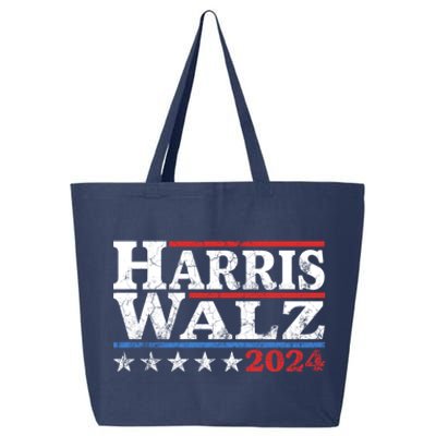 Harris Walz Waltz 2024 Vintage Style Kamala Harris Tim Walz 25L Jumbo Tote