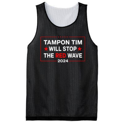 Harris Walz Waltz 2024 Tampon Tim Will Stop The Red Wave Mesh Reversible Basketball Jersey Tank