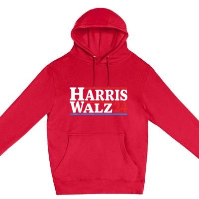 Harris Walz Waltz 2024 Vintage Style Kamala Harris Tim Walz Premium Pullover Hoodie