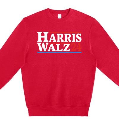 Harris Walz Waltz 2024 Vintage Style Kamala Harris Tim Walz Premium Crewneck Sweatshirt