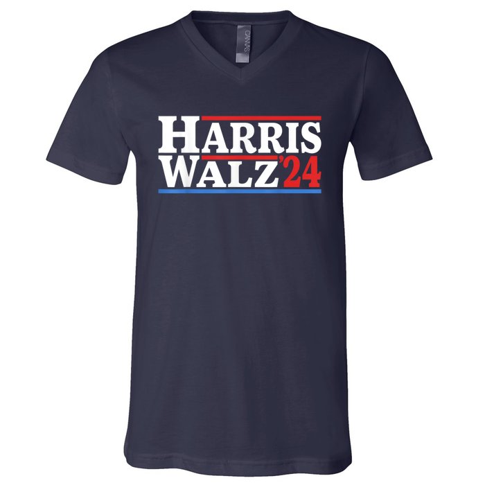 Harris Walz Waltz 2024 Vintage Style Kamala Harris Tim Walz V-Neck T-Shirt