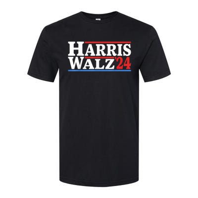 Harris Walz Waltz 2024 Vintage Style Kamala Harris Tim Walz Softstyle CVC T-Shirt