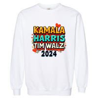 Harris Walz Waltz 2024 Vintage Style Kamala Harris Tim Walz Garment-Dyed Sweatshirt