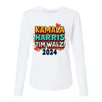 Harris Walz Waltz 2024 Vintage Style Kamala Harris Tim Walz Womens Cotton Relaxed Long Sleeve T-Shirt