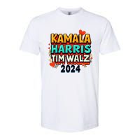 Harris Walz Waltz 2024 Vintage Style Kamala Harris Tim Walz Softstyle CVC T-Shirt