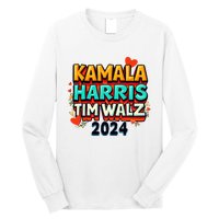 Harris Walz Waltz 2024 Vintage Style Kamala Harris Tim Walz Long Sleeve Shirt