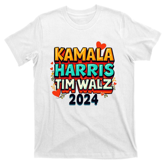 Harris Walz Waltz 2024 Vintage Style Kamala Harris Tim Walz T-Shirt