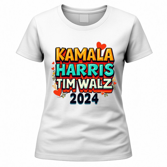 Harris Walz Waltz 2024 Vintage Style Kamala Harris Tim Walz Women's T-Shirt