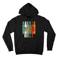 Harris Walz Waltz 2024 Vintage Retro Hoodie