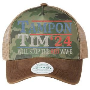 Harris Walz Waltz Tampon Tim Will Stop The Red Wave 2024 Legacy Tie Dye Trucker Hat