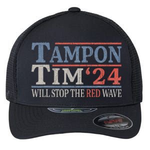 Harris Walz Waltz Tampon Tim Will Stop The Red Wave 2024 Flexfit Unipanel Trucker Cap