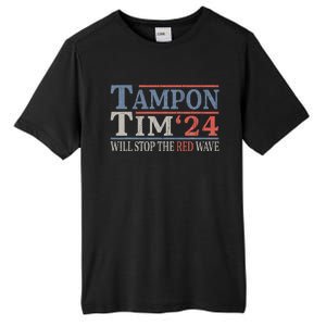 Harris Walz Waltz Tampon Tim Will Stop The Red Wave 2024 Tall Fusion ChromaSoft Performance T-Shirt