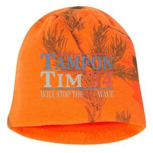 Harris Walz Waltz Tampon Tim Will Stop The Red Wave 2024 Kati - Camo Knit Beanie