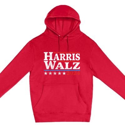 Harris Walz Waltz 2024 Vintage Style Kamala Harris Tim Walz Premium Pullover Hoodie