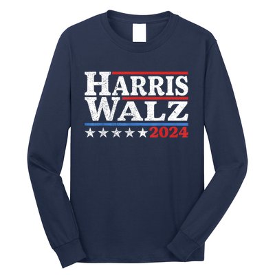 Harris Walz Waltz 2024 Vintage Style Kamala Harris Tim Walz Long Sleeve Shirt