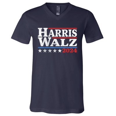 Harris Walz Waltz 2024 Vintage Style Kamala Harris Tim Walz V-Neck T-Shirt