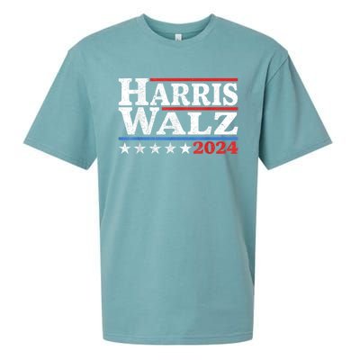 Harris Walz Waltz 2024 Vintage Style Kamala Harris Tim Walz Sueded Cloud Jersey T-Shirt