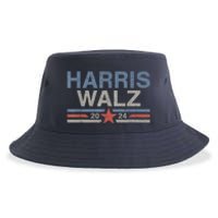 Harris Walz Waltz 2024 Vintage Style Kamala Harris Tim Walz Sustainable Bucket Hat